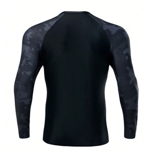 <b>Long</b> <b>Sleeve</b> Sports Exercise <b>Men</b> Rash Guard Performance Compression Shirt For Gym Custom Printed Shirt For Sports Training - Product Image 6