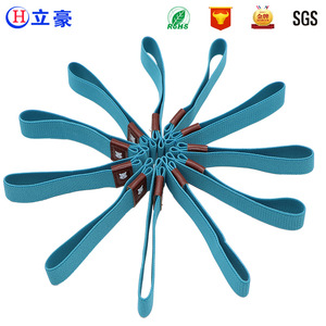 Correas Elásticas Lihao Naranja y Azul Cielo de Poliéster Estilo Moderno para Lonchera, Diadema y Banda para el Sudor - Product Image 3