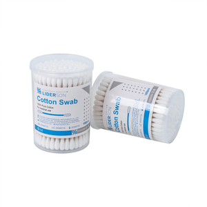 Hisopos de Algodón de Doble Punta de Buena Calidad, Hechos de Madera/Bambú/Papel, 100% Algodón, para Uso Médico - Product Image 4