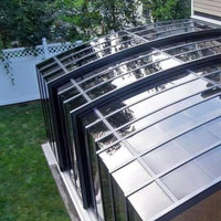 Serre de jardin moderne Angel, design européen, préfabriquée, écologique, avec structure en aluminium et verre, garantie 5 ans