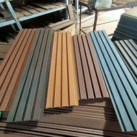 Panneau mural anti-rayures pieds nus pour panneaux décoratifs extérieurs, panneaux muraux en plastique composite en bois pour l'extérieur