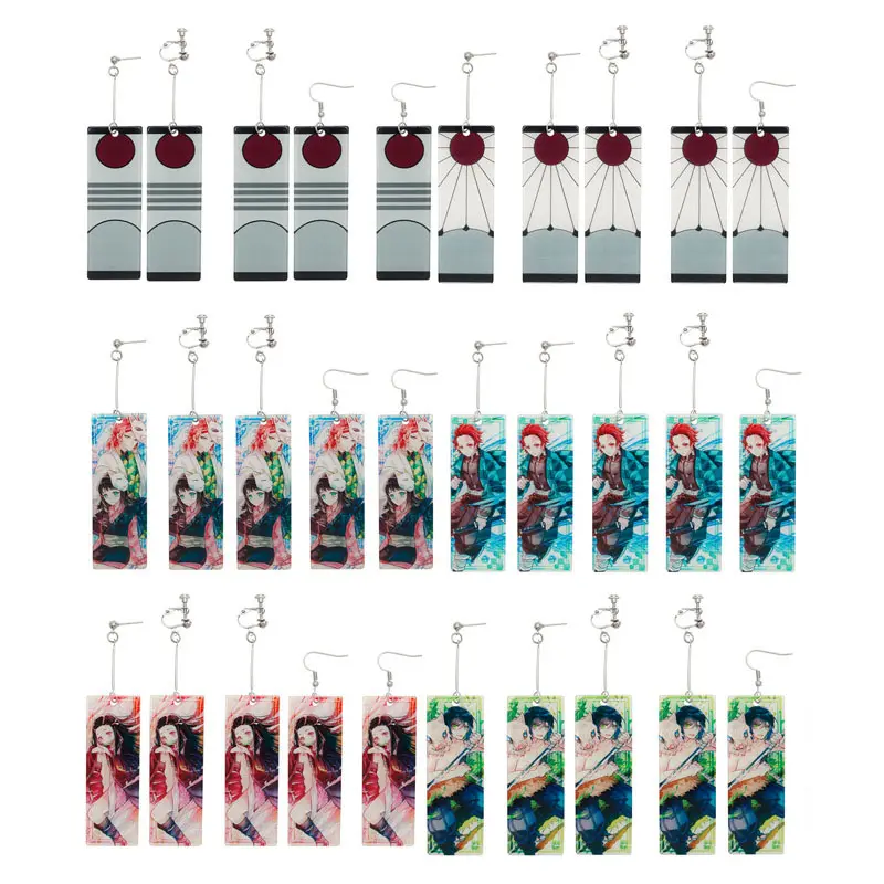 Vente chaude Anime Personnages De Dessin Animé Acrylique Boucles D'oreilles Boucles D'oreilles Pas De Trou D'oreille Clip Personnalisable Divers Modèles Anime Boucles D'oreilles