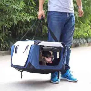 Ademend Carry Handtas Pet Hond Kat Opvouwbare Carrier Reistas Transport Huisdier Doos