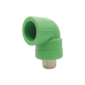 Tous les raccords de tuyauterie PPR en laiton recouverts de plastique vert et blanc, conformes à la norme DIN PN25 pour l'alimentation en eau. - Product Image 3