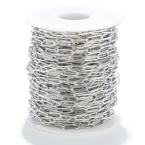 Stainless Steel Flat Oval Chain 1M Gold <b>Silver</b> For Bracelet Making DIY Jewelry Findings - Product Image 5