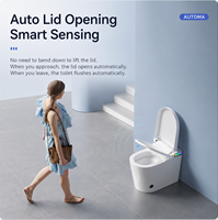 Bidet intelligent de luxe sur pied avec réservoir intégré, bouclier anti-éclaboussures et désodorisation pour projets hôteliers