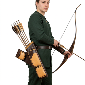 HUNTING Archery OEM Fléchier de hanche pour droitier, entièrement personnalisé, 100% cuir de vache véritable, 53 cm - Product Image 1