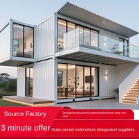 Conteneur mobile, mur-rideau en verre, villa portable, construction temporaire, espace de vie extérieur, assemblage simple, maison LCL rapide