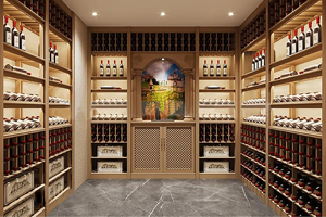 Mobile Porta Vini in Legno Massello Europeo Moderno, Cantinetta Personalizzata con Dettagli Intagliati e Dorati, Estensibile ed Ecologica - Product Image 3