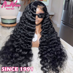 Perruque 13X4 Water Wave sans colle, en dentelle HD transparente, <span class=keywords><strong>cheveux</strong></span> humains vierges indiens pré-épilés, longue, résistante à la chute, qualité supérieure - Product Image 4