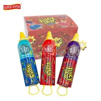 Bonbons en gros personnalisés sous marque privée, best-seller, bonbons liquides amusants en forme de stylo, saveur fruitée, jouet pour enfants
