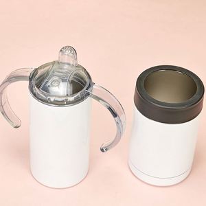Gobelet à bec pour enfants de 12 oz, bouteille d'eau pour bébé sans BPA, en acier inoxydable, vierge pour sublimation, avec 2 couvercles - Product Image 4