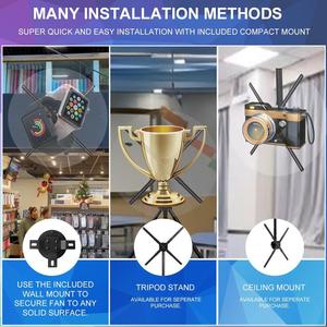 Ventilador Holográfico LED <span class=keywords><strong>3D</strong></span> de 75CM para Publicidad - Nuevo Equipo de Proyección Holográfica con <span class=keywords><strong>Efectos</strong></span> <span class=keywords><strong>Visuales</strong></span> Flotantes - Product Image 5
