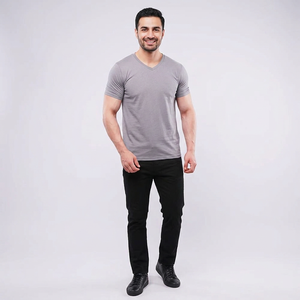 <span class=keywords><strong>Abbigliamento</strong></span> <span class=keywords><strong>Uomo</strong></span>, T-shirt da Palestra Estiva con Scollo a V, Casual, Sportiva, <span class=keywords><strong>Sexy</strong></span>, Tinta Unita, Vendita all'Ingrosso - Product Image 1