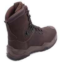 Botas de Seguridad de Cuero Nubuck Impermeables con Puntera de Material Compuesto, Calzado de Trabajo Antipinchazos de Corte Medio, Calzado de Seguridad Industrial con Suela de Goma PU