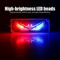 Feu arrière LED 12V pour moto, œil de démon rouge et bleu, mini lampe d'avertissement pour système d'éclairage moto