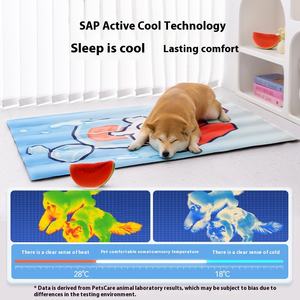 Großhandel Sommer kühlung PVC Pet Ice <span class=keywords><strong>Pad</strong></span> Medium und Small <span class=keywords><strong>Dog</strong></span> <span class=keywords><strong>Cool</strong></span> Kennel Kissen mit Druck muster für Katzen - Product Image 3