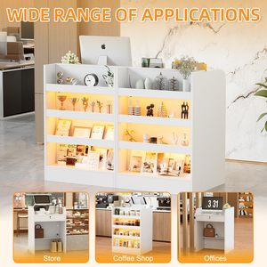Luces LED, Incluye Estantes para Vino, Estantes Abiertos para Uso Doméstico y Comercial, Mostrador de Exhibición para Minoristas, Gabinete de Esquina para Punto de Venta - Product Image 6