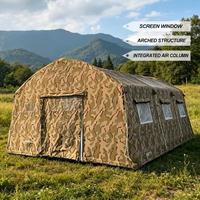 Carpa de Trabajo de Emergencia Inflable de Doble Capa de PVC Oxford con Camuflaje, Resistente al Agua y al Viento (Más de 3000 mm), de Instalación Rápida