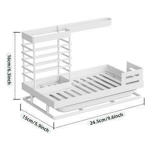 Estante de Almacenamiento Multifuncional Ecológico para Cocina, Montado en la Pared, para Esponjas, Paños, Cepillos y Toallas, con Drenaje, para Hotel - Product Image 5