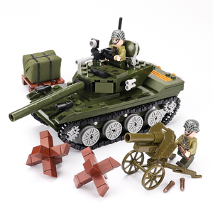 Blocchi da Costruzione Carri Armati della Seconda Guerra Mondiale, Parti di Piccole Dimensioni Compatibili per Scene di Ricerca e Attrezzature della Seconda Guerra Mondiale - Product Image 1
