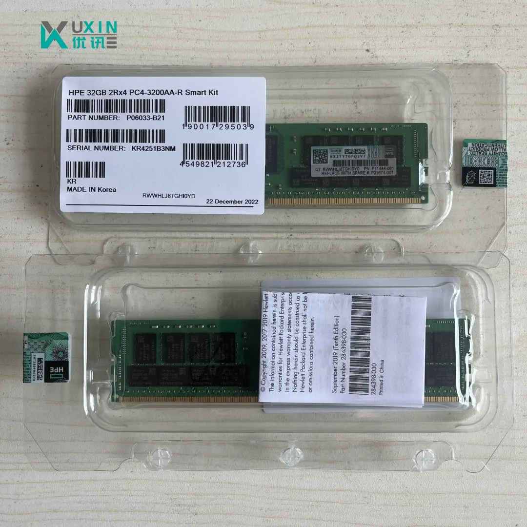 P00924-B21 32GB Dual Rank x4 DDR4-2933 CAS-21-21-21 đăng ký Memoria RAM cho HPE máy chủ