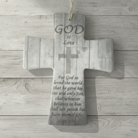 Ornement de Noël personnalisé en céramique écologique, blanc vierge pour sublimation, pendentif croix en porcelaine pour sapin de Noël, design traditionnel