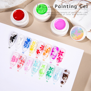 Vendeeni Esmalte en Gel de <span class=keywords><strong>Pintura</strong></span> Fluorescente Popular y de Gran Venta, <span class=keywords><strong>Pintura</strong></span> de Uñas en Gel Neón LIBRE de TPO HEMA OEM/ODM, 16 Colores Gel para Estampado de Nail Art - Product Image 3