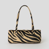Sac à bandoulière classique en cuir véritable et poils de veau, motif fourrure animale, pour femme, fabrication OEM sur mesure