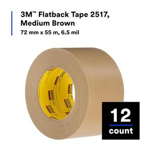 เทปกระดาษคราฟท์ 3M Scotch 2517 เทปปิดทับอเนกประสงค์ สีน้ำตาลกลาง ไม่ทิ้งคราบกาว - Product Image 2