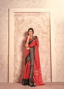 Traditional Dola Style Foil-Printed Silk <b>Saree</b> Collection for Formal Parties Wear - Product Image 5
