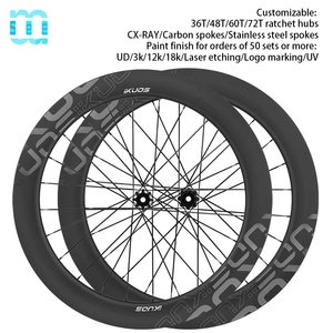 Roues de vélo SeeMore 45-65MM, jantes 700C, 30mm Windbreaker, roues de vélo de route en <span class=keywords><strong>carbone</strong></span>, largeur intérieure 22.4mm, jeu de roues de vélo - Product Image 3