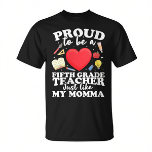 T-shirt « Fier d'être professeur en 5e année » comme ma maman - Product Image 2