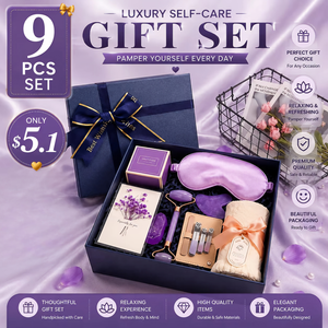 Canasta de Regalo de Cumpleaños de Lujo para Mujer, Caja de Regalo de Spa de 9 Piezas para Relajación y Autocuidado, para Mamá, Esposa, <span class=keywords><strong>Novia</strong></span> y Amigas - Product Image 1