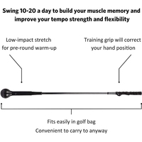 Approvisionnement d'usine Golf Swing Trainer Golf Practice Club Haute Qualité Golf Swing Training Warm Up Stick