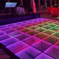 ANYCASE Infinity LED 3D Dance Floor RGBW Matrix Light pour DJ & KTV IP65 Corps en verre aluminium blanc chaud blanc émettant de la lumière