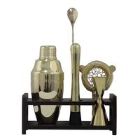 Ensemble de shakers à cocktails classiques professionnels en acier inoxydable, de haute qualité, réutilisables, durables, écologiques, emballage en boîte cadeau, outils de bar
