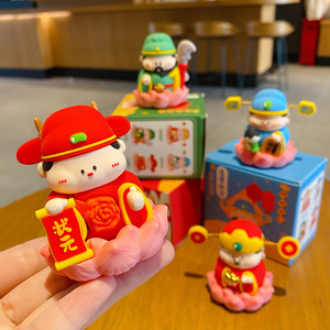 รูปปั้นเทพเจ้าแห่งความมั่งคั่งทำจากเรซิ่น งานฝีมือสร้างสรรค์ ของตกแต่งโต๊ะทำงาน ของขวัญปีใหม่จีน ของตกแต่งศิลปะ - Product Image 3