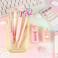 Lindo Set de Papelería con Diseño de Piruleta, Útiles Escolares para el Regreso a Clases, Regalo para el Día del Niño, Recompensa de Estudio, Papelería con Diseño de Dulces