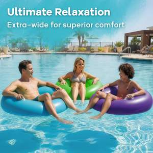 Bouée de piscine gonflable réversible en PVC, double face, pour adultes - Product Image 5