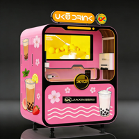 Nouvelle conception 2026 Junxin Distributeur automatique de thé boba, eau gazeuse, thé au lait et bubble tea entièrement automatisé, personnalisable, compatible SDK et ADA