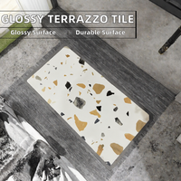 Carrelage en céramique terrazzo coloré 300x600mm, brillant, imitation poudre polycristalline, pour murs et sols intérieurs