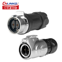 Cnlinko IP68 M16 커넥터 제조업체 LP16 2핀 금속 배선 나사 방수 항공 플러그 전기 방수 커넥터