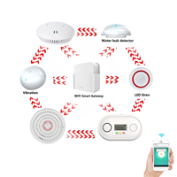 Améliorez la sécurité de votre bureau à domicile avec la passerelle intelligente WiFi sans fil Tuya, système d'alarme incendie, hub et station de base intelligente