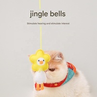 Meilleure vente jouet interactif pour animaux de compagnie belle peluche corde Silicone plume chats amusant auto-salut balançoire porte suspendue toutes tailles mouvement