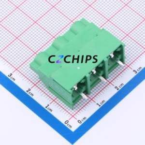 MX950-9.5-03P-GN01-Cu-PS-A Screw Terminal Block Through hole Component (THT),P=9.5mm Connector 1x3P 9.5mm Green Through Hole - Product Image 2
