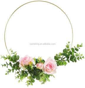 10 Inch Metal Hoop Craft Dream Catcher Floral Macrame <strong>Wreath</strong> 3mm <strong>Wire</strong> Ring for Christmas Wedding Decor Gold - Product Image 4