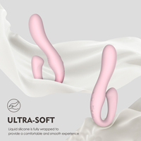 Jouets sexuels lesbiens Clitoris stimuler la sangle du point G sur les jouets sexuels gode à Double extrémité sans bretelles pour lesbiennes