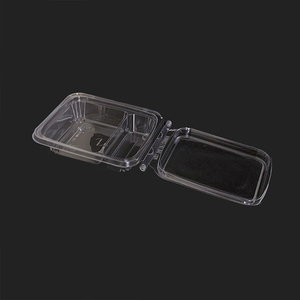 2 Compartment Tamper Evident Tomato Sauces Pet Plastic Box