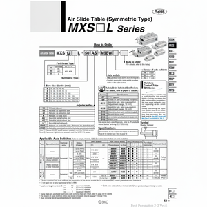SMC Pneumatics Air Slide Table (Tabla de deslizamiento de aire) - Product Image 1